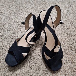 A New Day black block heel wedge sandals Size 10